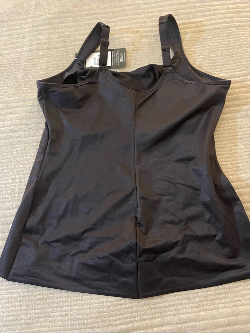 TC Fine Intimates Wonderful Edge Waist Firm Control Shaping Cami Black 36 NWT